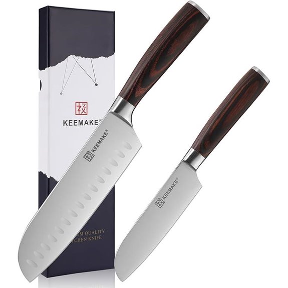 KEEMAKE 2pcs Japanese Santoku Knife Set