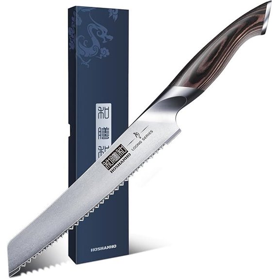 HOSHANHO 8-Inch Japanese Stainless Steel Bread Knife