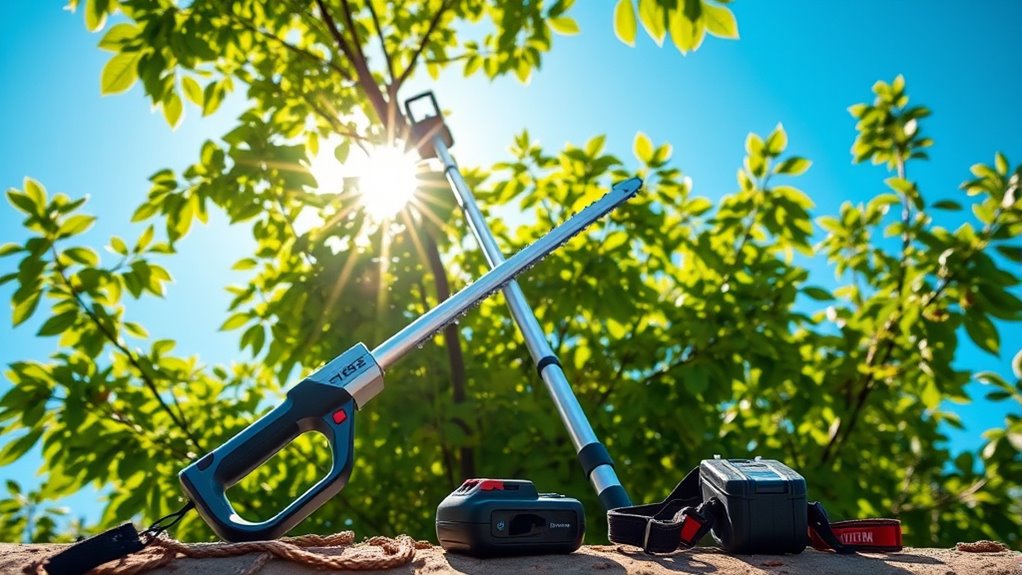 key cordless pole saw features