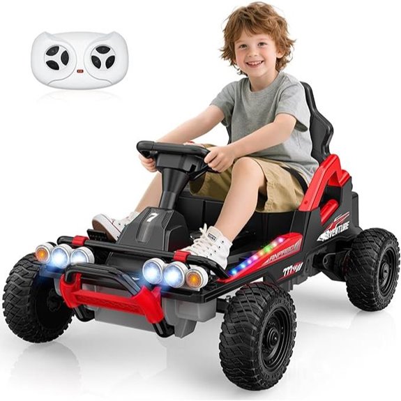 ANPABO 24V Ride-On Car for Kids with Lights