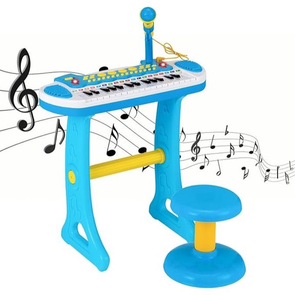 15 Best Keyboard Pianos for Kids That Will Inspire Young Musicians 12 Kids 31-Key Electronic Piano with Microphone & Lights