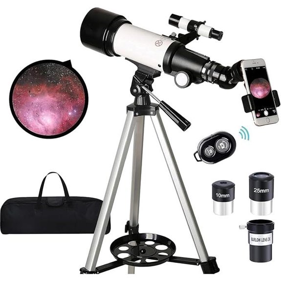 Kids & Adults Telescope 70mm Aperture Travel Refractor