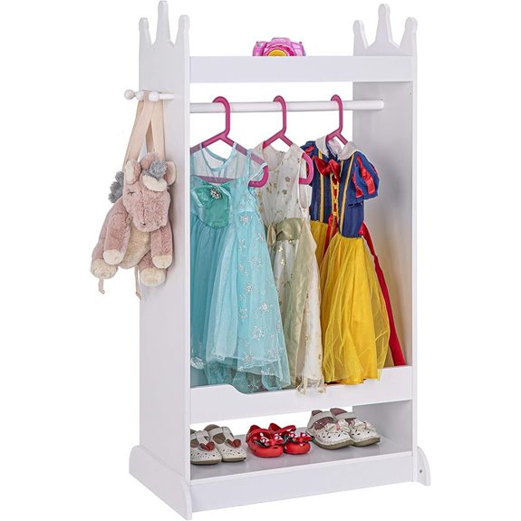 15 Best Dress-Up Wardrobes for Kids That Will Spark Imagination 7 UTEX Kid’s Dress-up Closet with Storage and Hanging Space