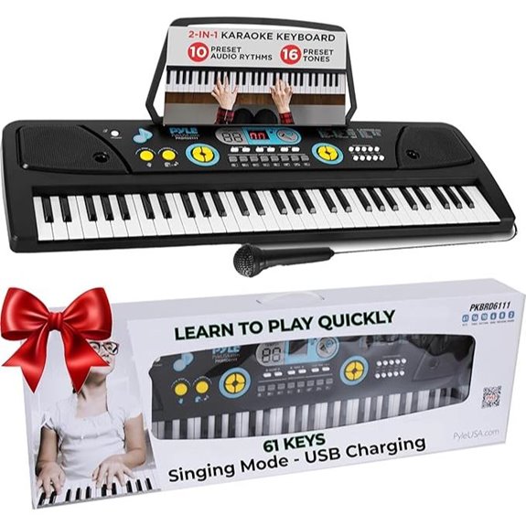 15 Best Keyboard Pianos for Kids That Will Inspire Young Musicians 15 PYLE Kids Digital Piano with Drum Pad & Microphone