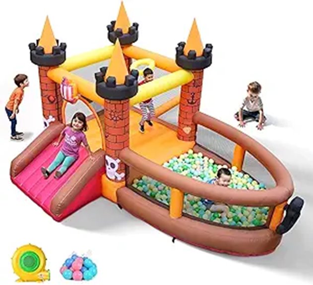 Inflatable Bounce House with Slide for Kids
