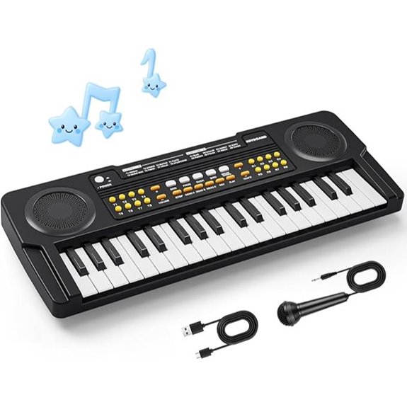 15 Best Keyboard Pianos for Kids That Will Inspire Young Musicians 3 Upgraded Kids Piano Keyboard with Microphone and 37 Keys