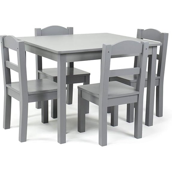 15 Best Kids’ Wooden Table Sets That Are Perfect for Play and Learning 4 Humble Crew Kids Wooden Table & 4 Chairs Set