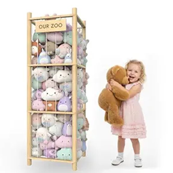 Zoo Stuffed Animal Storage Organizer for Kids Room