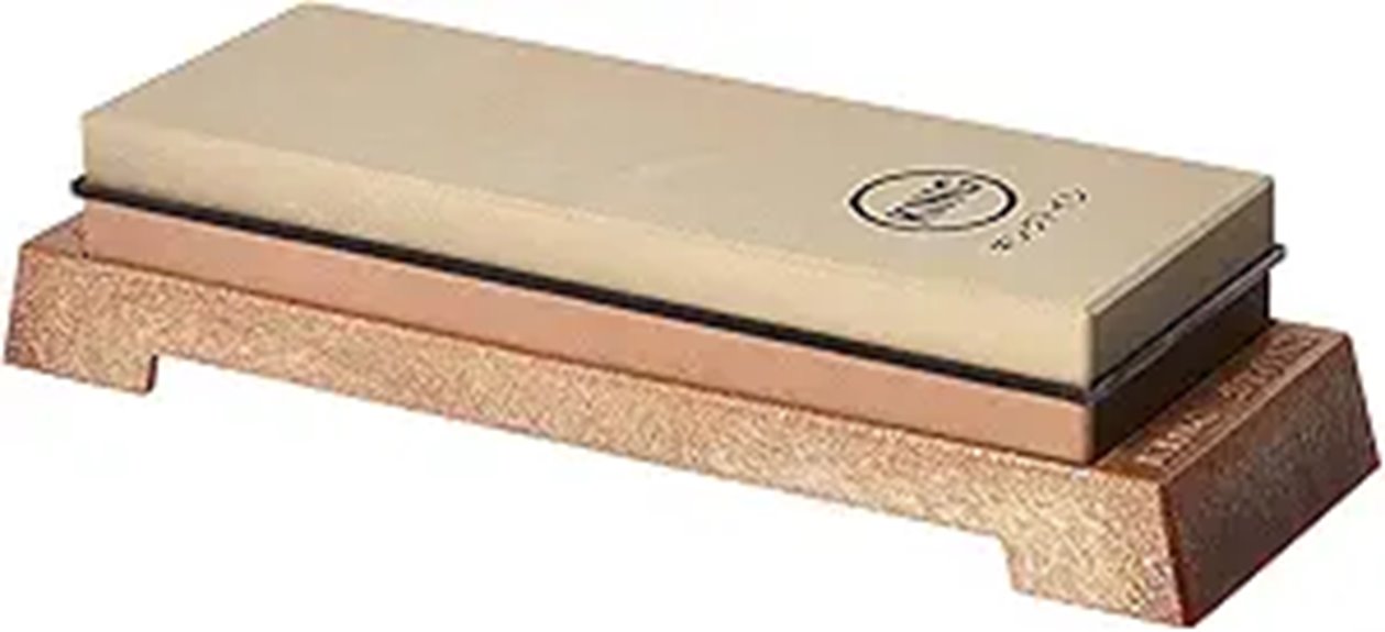 KING KW65 1000/6000 Grit Combination Whetstone with Plastic Base