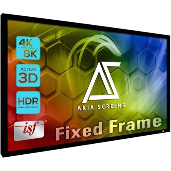 Akia 100-inch Fixed Frame Projection Screen for Home