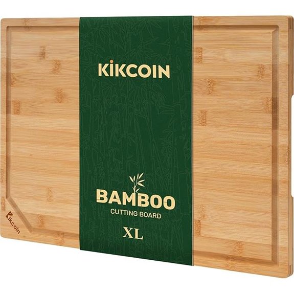 15 Best Wooden Cutting Boards for Knives in 2026 14 Kikcoin Extra Large Bamboo Cutting Board with Juice Groove
