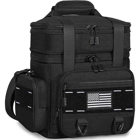 Expandable Tactical Lunch Cooler Bag (16L Black)