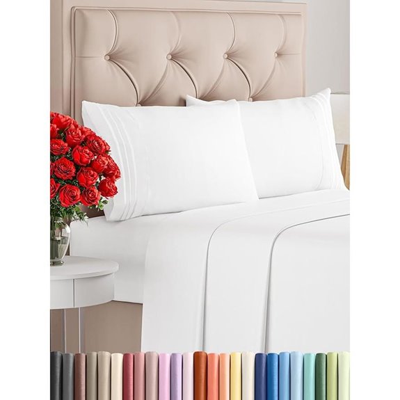 King Size 4-Piece Breathable Cooling Bed Sheets Set