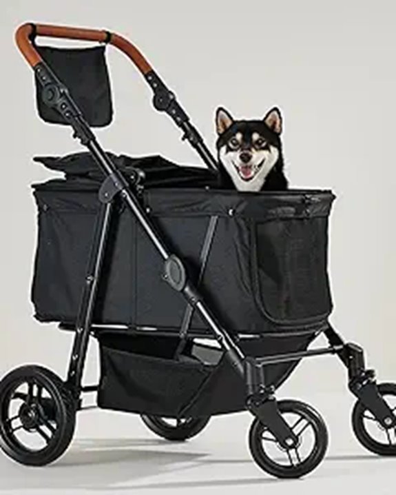 Medium Dog Stroller for Large Dogs with Canopy
