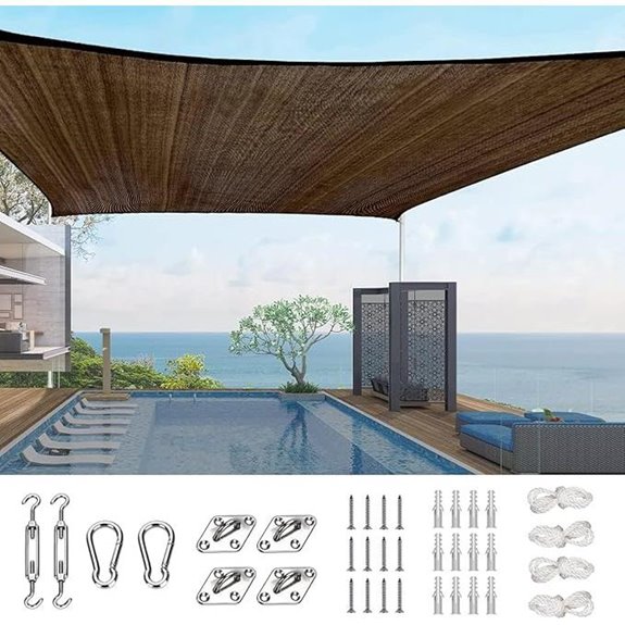 Quictent 20x26ft Heavy Duty Patio Sun Shade Sail