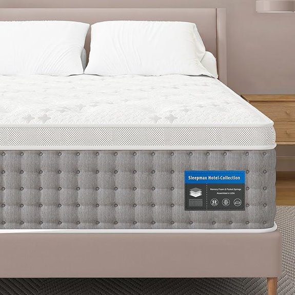 large hybrid mattress with lumbar