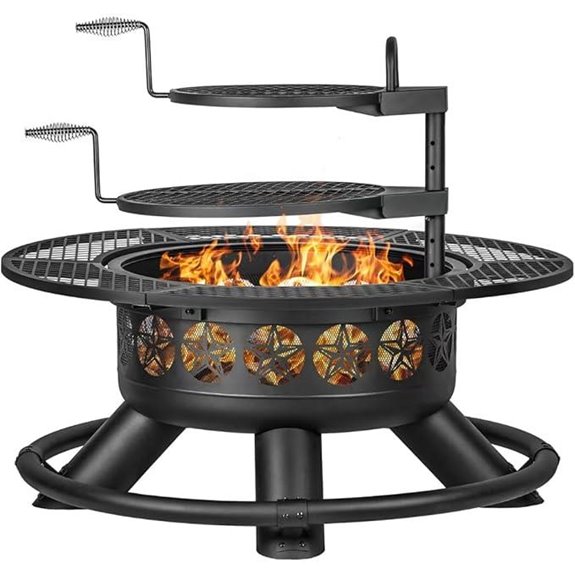10 Best Outdoor Fire Pits That Will Transform Your Backyard Into a Cozy Oasis 13 47 Inch Outdoor Fire Pit with Grills and Lid