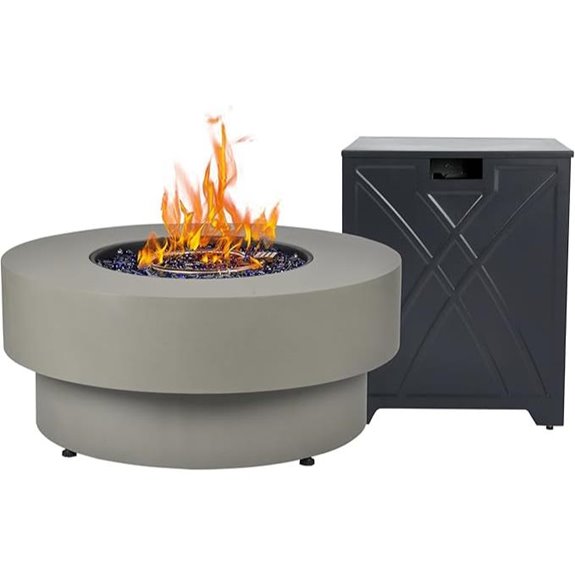 32.5-inch Outdoor Propane Fire Pit with Tank Cover