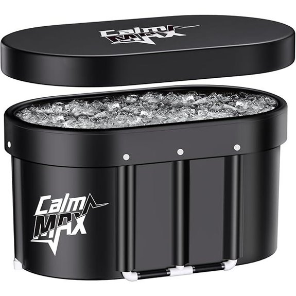 CalmMax Oval Ice Bath Tub with Cover 140 Gal