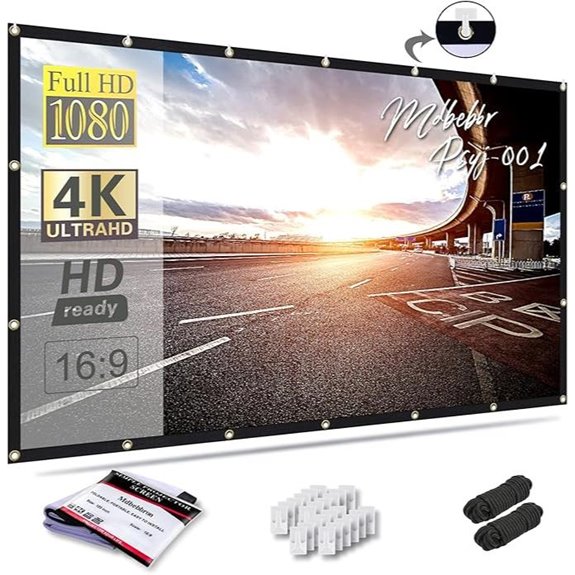 120-Inch Foldable Portable Projector Screen