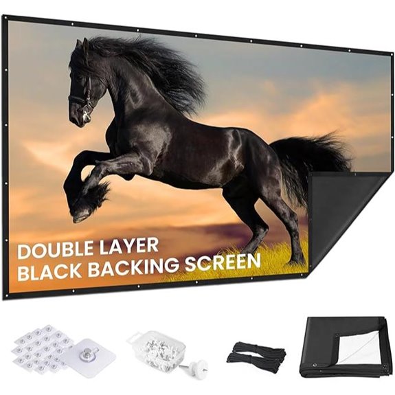 100-inch Foldable Indoor/Outdoor Projector Screen