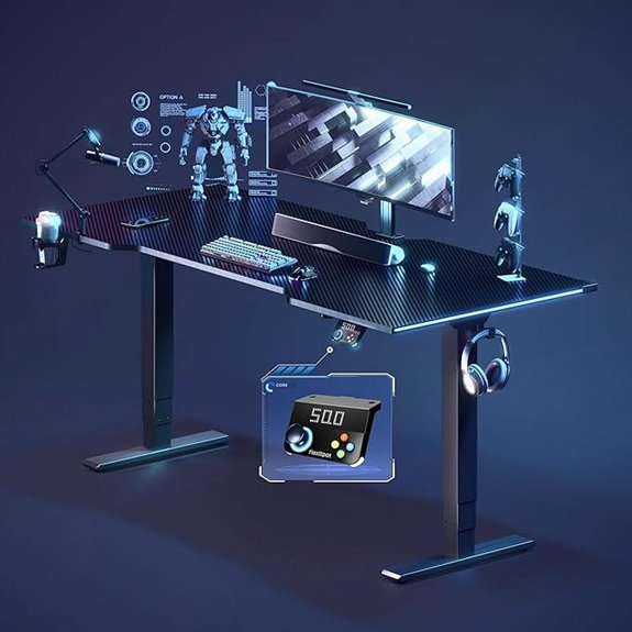 FLEXISPOT CyberX 71-Inch RGB LED Gaming Desk