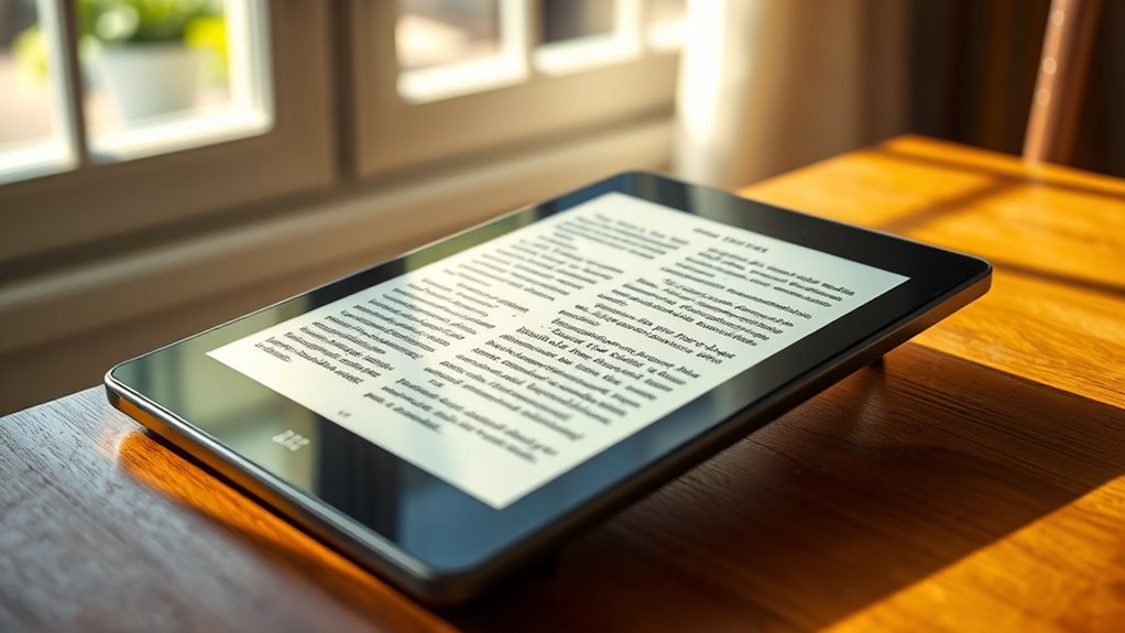 large screen e reader features