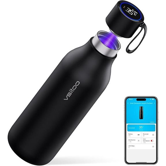 VSITOO 33oz Self-Cleaning Insulated Water Bottle