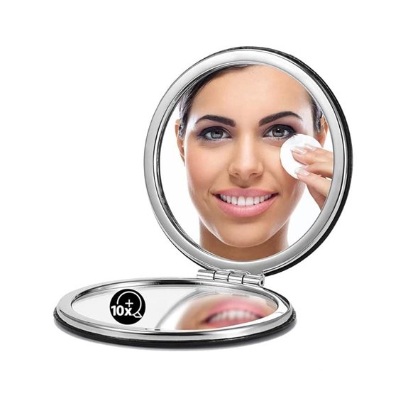 15 Best Premium Compact Mirrors That Combine Elegance and Functionality 11 OMIRO Compact Magnifying Mirror with Leather Case