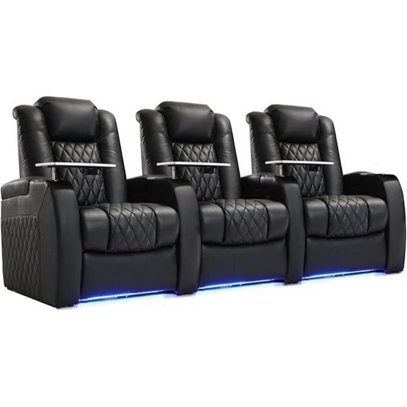 15 Best Home Theater Seating Options for the Ultimate Movie Night Experience 14 Weilianda Leather Zero Gravity Recliner Set with USB
