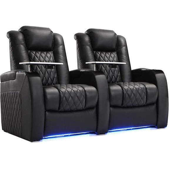 Weilianda Leather Recliner Seat with USB & Tray (Pair)