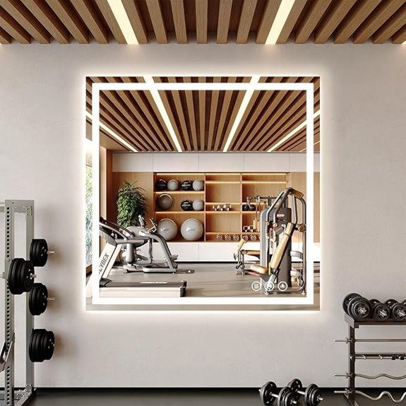 Koonmi Home Gym Mirror with LED Lights