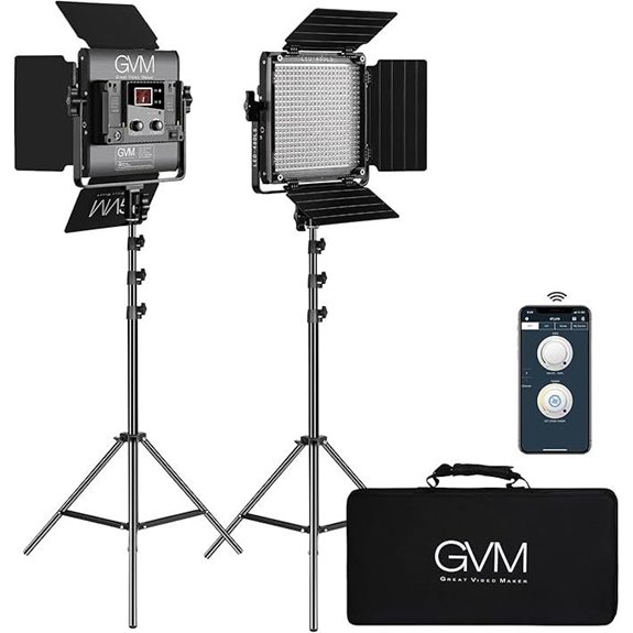 15 Best LED Panel Lights for Video Production in 2026 17 GVM 2 Pack LED Video Lighting Kits with App