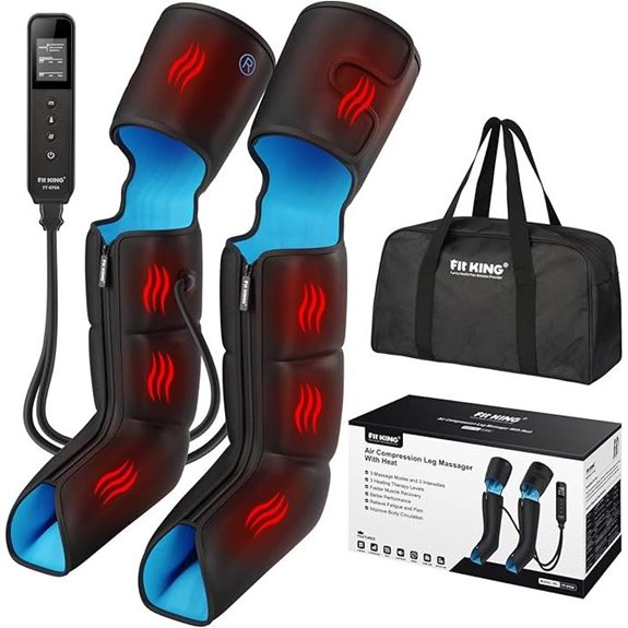 FIT KING Leg Massager with Heat and LCD Display