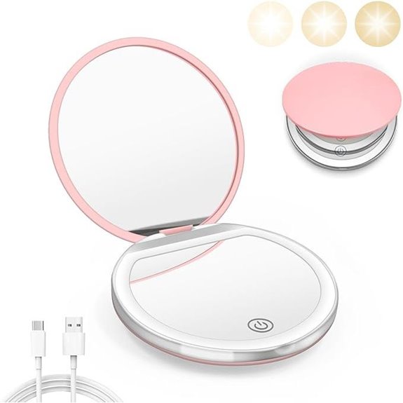 15 Best Premium Compact Mirrors That Combine Elegance and Functionality 6 LED Compact Mirror with Light and Magnification
