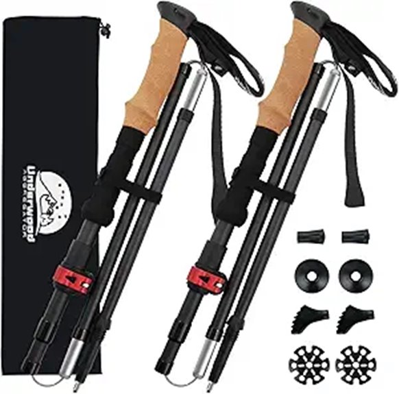 Carbon Fiber Trekking Poles (2 Pack)