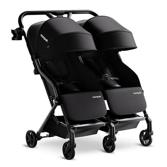 Mompush Lithe Double Stroller with Recline and UPF50