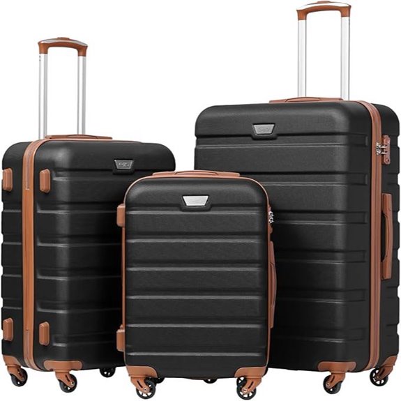 15 Best Premium Hardshell Suitcases for Stylish and Durable Travel in 2026 4 Coolife Luggage 3 Piece Set Suitcase Spinner Hardshell Lightweight TSA Lock