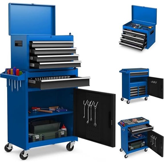 15 Best Rolling Tool Chests With Drawers for Every Garage and Workshop 4 Goplus 5-Drawer Rolling Tool Chest with Lockable Wheels