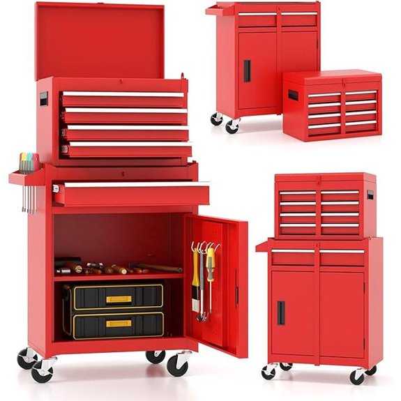 lockable wheel rolling toolbox