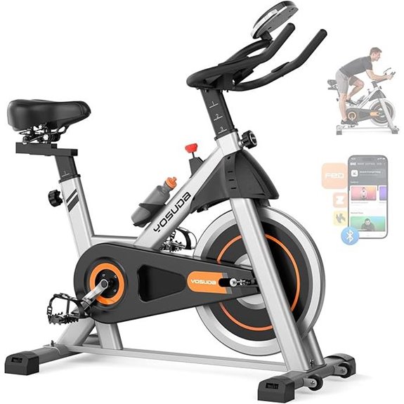 YOSUDA Exercise Bike with App Low Noise 300lb Capacity