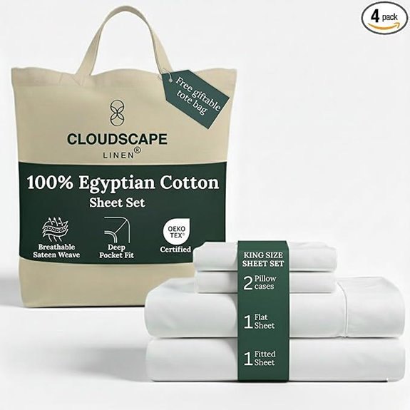 15 Best Egyptian Cotton Sheet Sets for Luxurious Sleep in 2026 9 Egyptian Cotton King Sheet Set with Deep Pockets