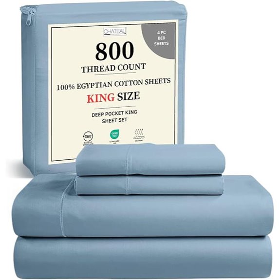 15 Best Egyptian Cotton Sheet Sets for Luxurious Sleep in 2026 7 Egyptian Cotton King Sheet Set with Deep Pockets
