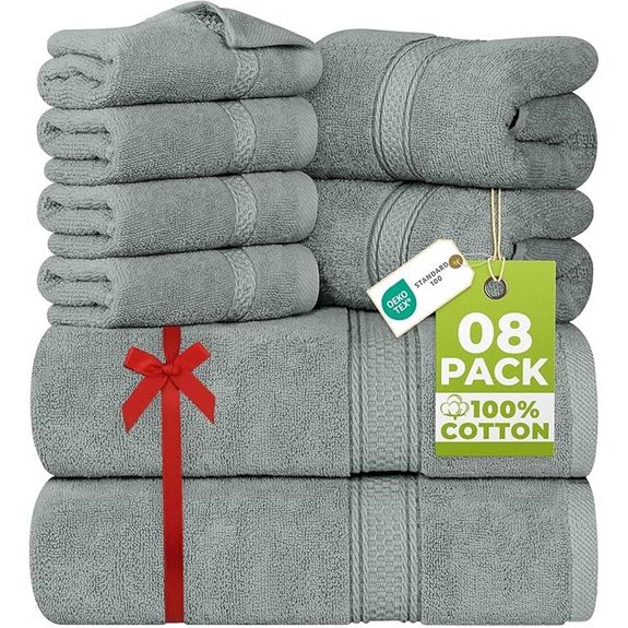 15 Best Premium Cotton Towel Sets That Combine Luxury and Absorbency 12 Utopia 8-Piece Luxury Towel Set in Cool Grey