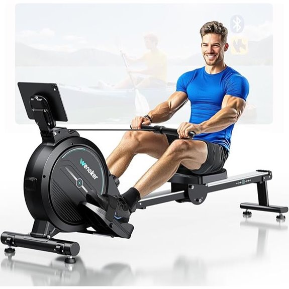 Wenoker Magnetic Rowing Machine with LCD & Cushion