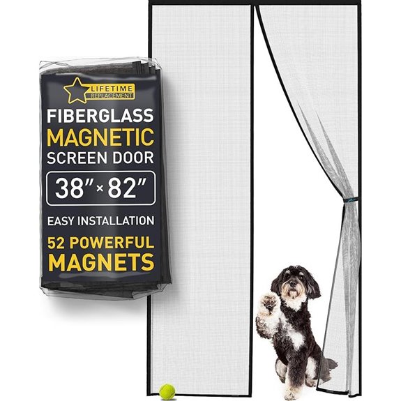 Flux Magnetic Screen Door with Auto-Seal and Mesh