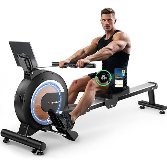 Magnetic Rowing Machine with 32-Levels App Support