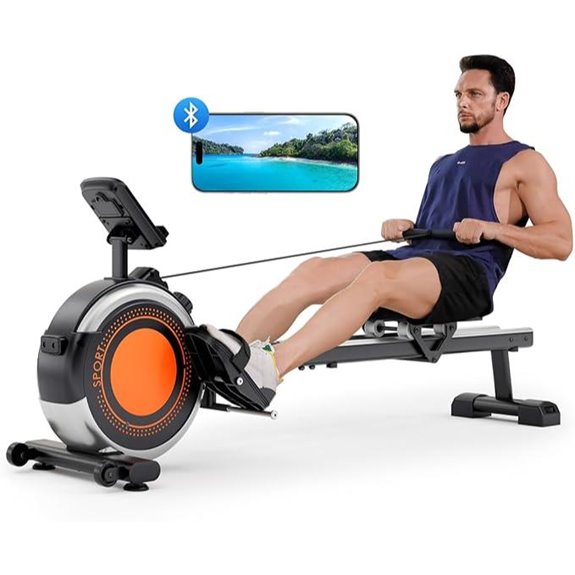 Dripex Magnetic Rowing Machine with App and LCD