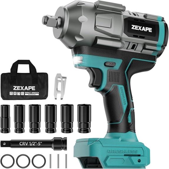 7 Best Impact Wrench Brushless Tools of 2026 for Power and Durability 9 Cordless Impact Wrench 1/2 inch for Makita 18V
