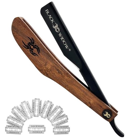 Black Widow Straight Razor for Men’s Grooming
